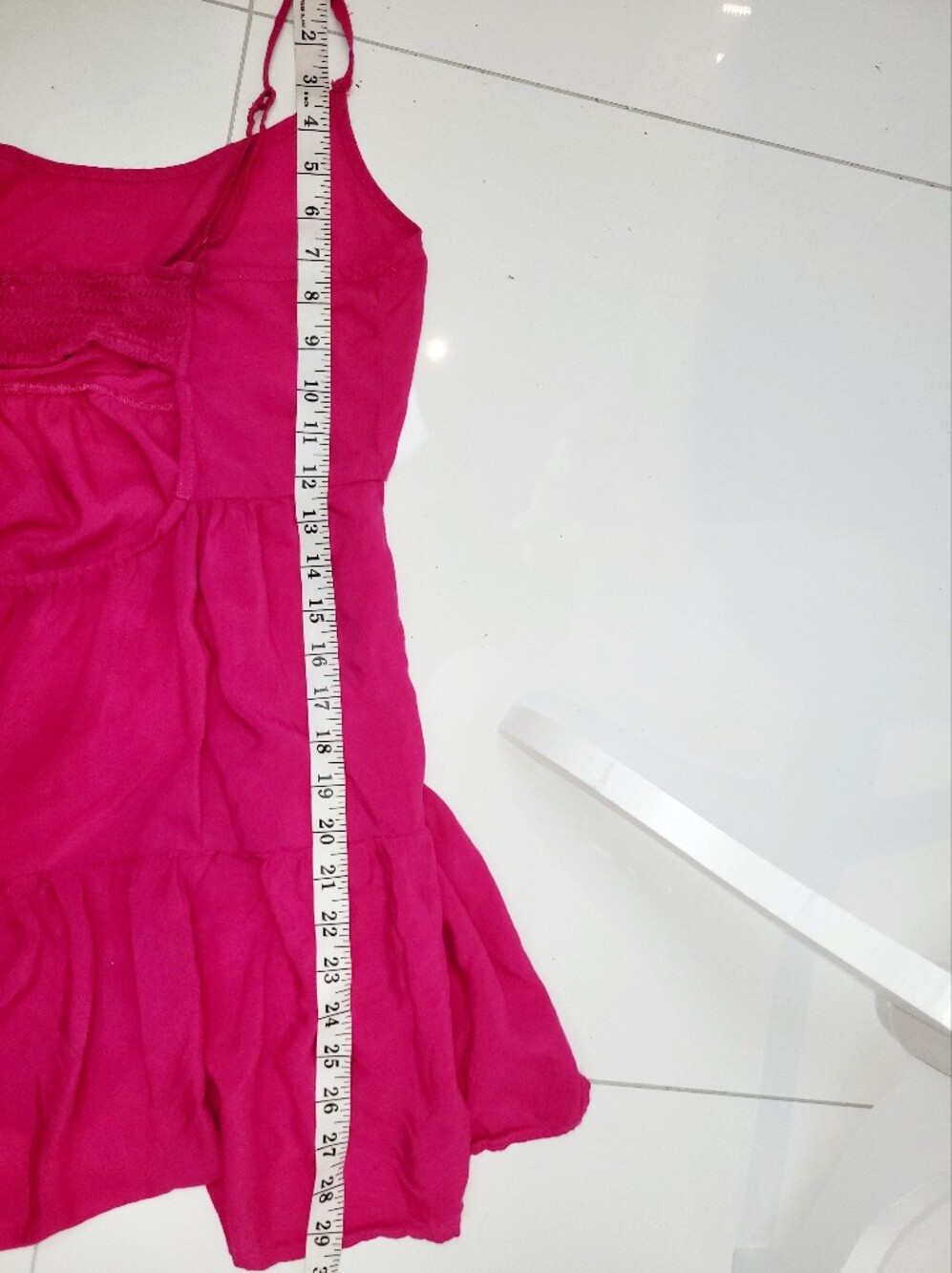 American Eagle 100% Viscose Pink Tiered Mini Dress Medium - Picture 14 of 15